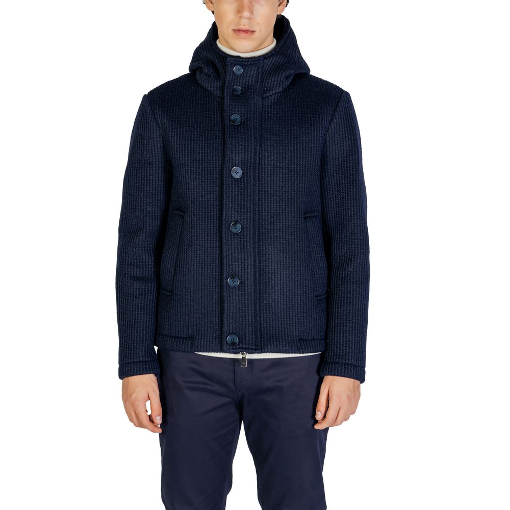 Hydra Clothing Blue Polyester Jackets & Coat -   -  Hydra Clothing.