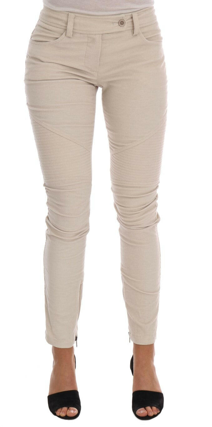 Ermanno Scervino Beige Slim Jeans Corduroy Skinny Pants -   -  Ermanno Scervino.
