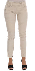 Ermanno Scervino Beige Slim Jeans Corduroy Skinny Pants -   -  Ermanno Scervino.