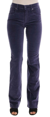Ermanno Scervino Purple Corduroy Stretch Bootcut Pants -   -  Ermanno Scervino.
