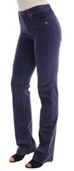 Ermanno Scervino Purple Corduroy Stretch Bootcut Pants -   -  Ermanno Scervino.