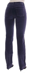 Ermanno Scervino Purple Corduroy Stretch Bootcut Pants -   -  Ermanno Scervino.