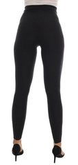 Dolce & Gabbana Gray Cashmere Ribbed Stretch Tights -   -  Dolce & Gabbana.