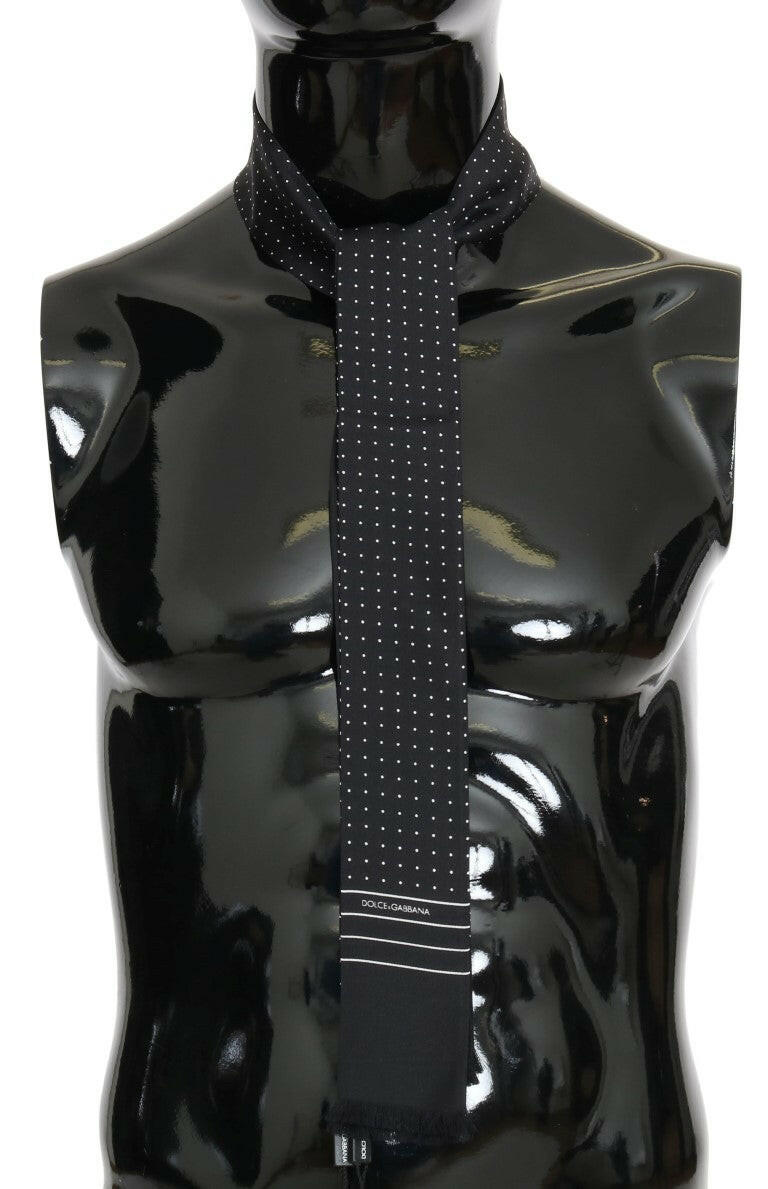Dolce & Gabbana Dark Blue Polka Dotted Silk Scarf -  Neckties, Men -  Dolce & Gabbana. Dolce & Gabbana Dark Blue Polka Dotted Silk Scarf -  Neckties, Men -  Dolce & Gabbana.