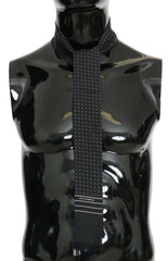Dolce & Gabbana Dark Blue Polka Dotted Silk Scarf -  Neckties, Men -  Dolce & Gabbana.