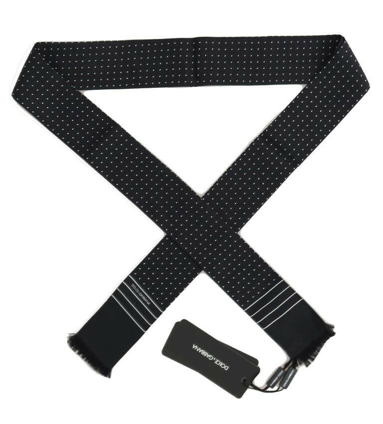 Dolce & Gabbana Dark Blue Polka Dotted Silk Scarf -  Neckties, Men -  Dolce & Gabbana. Dolce & Gabbana Dark Blue Polka Dotted Silk Scarf -  Neckties, Men -  Dolce & Gabbana.