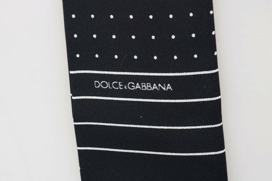Dolce & Gabbana Dark Blue Polka Dotted Silk Scarf -  Neckties, Men -  Dolce & Gabbana. Dolce & Gabbana Dark Blue Polka Dotted Silk Scarf -  Neckties, Men -  Dolce & Gabbana.