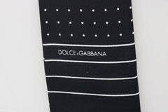 Dolce & Gabbana Dark Blue Polka Dotted Silk Scarf -  Neckties, Men -  Dolce & Gabbana.