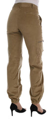 Ermanno Scervino Beige Cotton Corduroys Pants -   -  Ermanno Scervino.