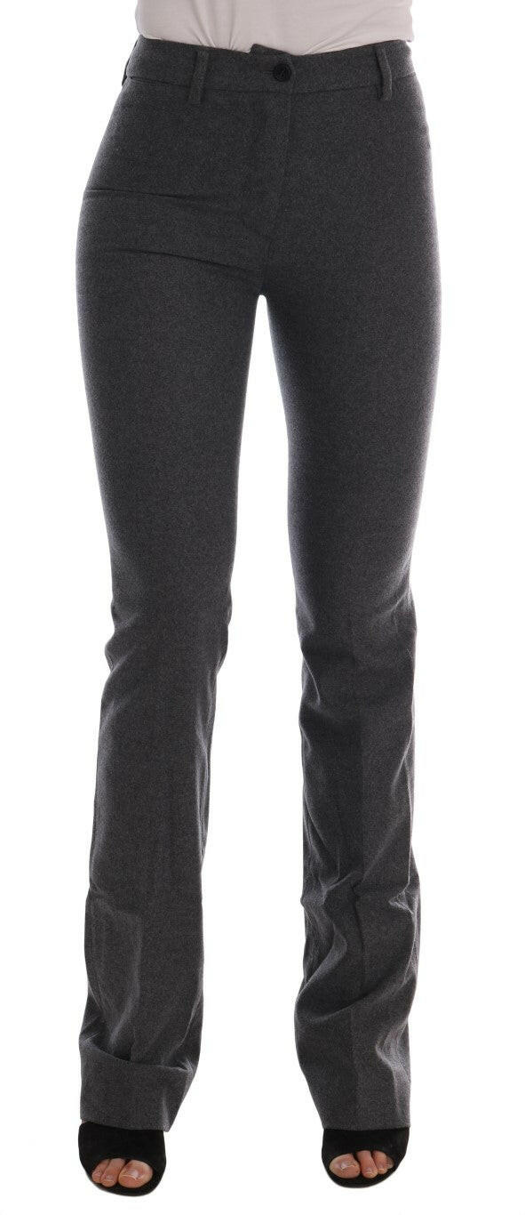 Ermanno Scervino Gray Wool Stretch Slim Pants -   -  Ermanno Scervino.