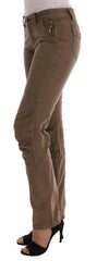 Ermanno Scervino Brown Cotton Casual Slim Fit Pants -   -  Ermanno Scervino.