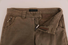 Ermanno Scervino Brown Cotton Casual Slim Fit Pants -   -  Ermanno Scervino.