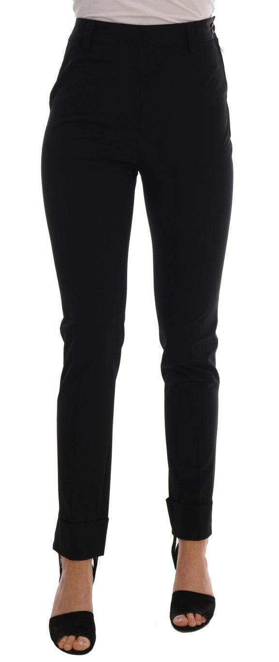Ermanno Scervino Black Stretch Leggings Pants -   -  Ermanno Scervino.
