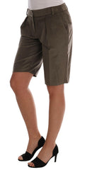 Ermanno Scervino Brown Velvet Bermuda Shorts -   -  Ermanno Scervino.