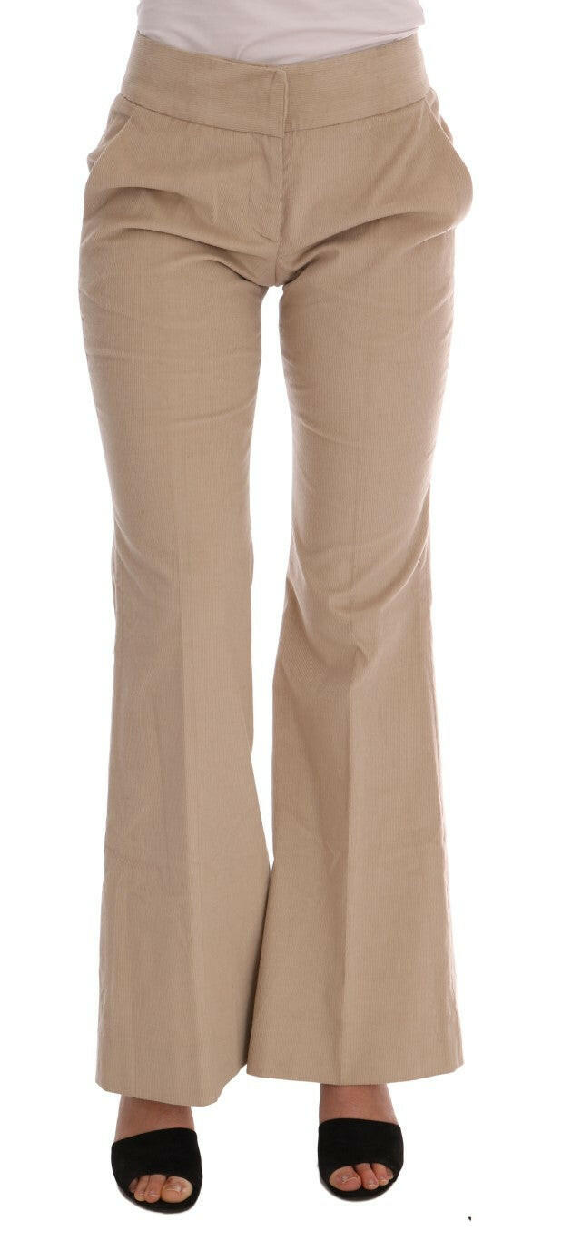 Ermanno Scervino Beige Cotton Bootcut Pants -   -  Ermanno Scervino.