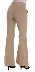 Ermanno Scervino Beige Cotton Bootcut Pants -   -  Ermanno Scervino.