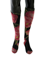 Dolce & Gabbana Multicolor Floral Tulip Nylon Socks -   -  Dolce & Gabbana.