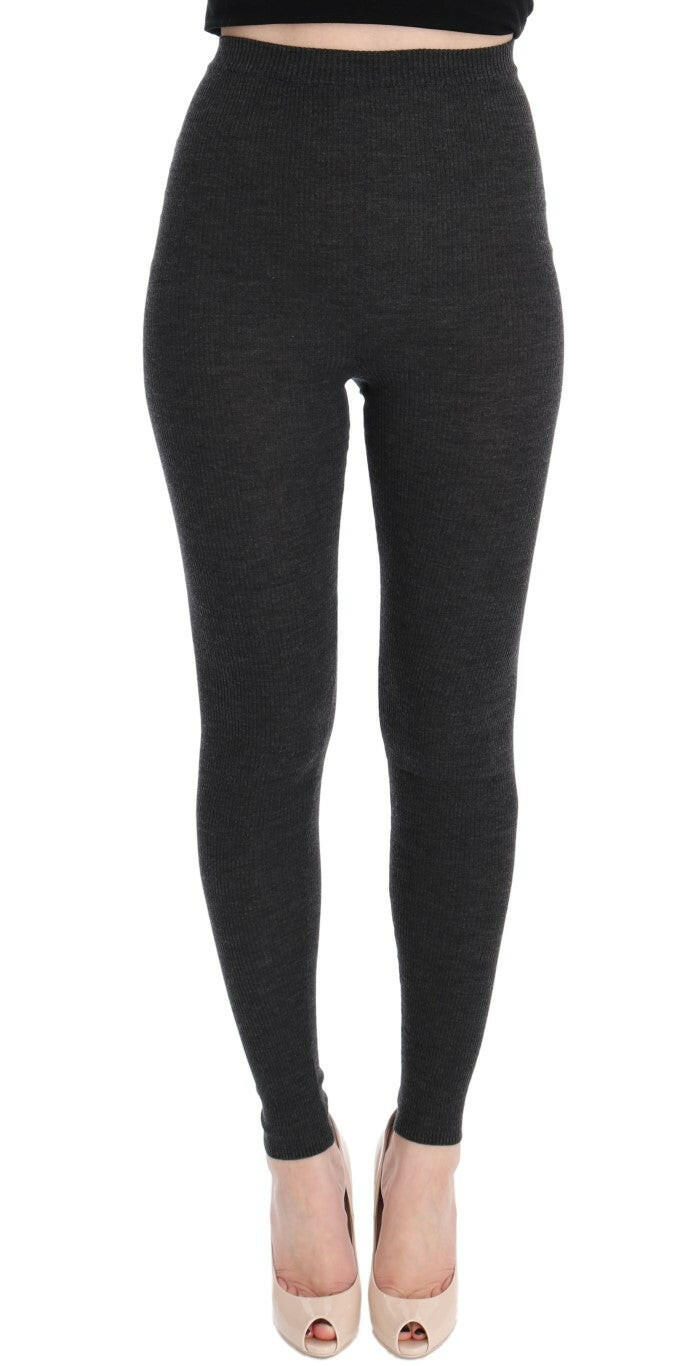 Dolce & Gabbana Gray Wool Stretch Tights -   -  Dolce & Gabbana.