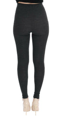 Dolce & Gabbana Gray Wool Stretch Tights -   -  Dolce & Gabbana.