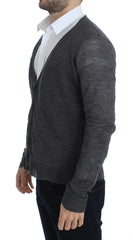 Costume National Gray Wool Button Cardigan Sweater -   -  Costume National.