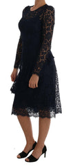 Dolce & Gabbana Blue Taormina Floral Lace Sheath Dress -   -  Dolce & Gabbana.