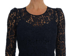 Dolce & Gabbana Blue Taormina Floral Lace Sheath Dress -   -  Dolce & Gabbana.
