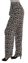 Dolce & Gabbana Black White Polka Dottes Silk Pants -   -  Dolce & Gabbana.