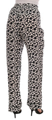 Dolce & Gabbana Black White Polka Dottes Silk Pants -   -  Dolce & Gabbana.