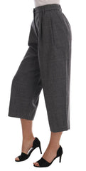 Dolce & Gabbana Gray Wool Capri Pants -   -  Dolce & Gabbana.