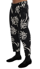 Dolce & Gabbana Black Tree Cotton Stretch Pants -   -  Dolce & Gabbana.