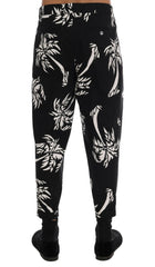 Dolce & Gabbana Black Tree Cotton Stretch Pants -   -  Dolce & Gabbana.