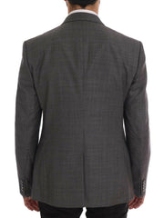 Dolce & Gabbana Gray Wool MARTINI Slim Blazer -   -  Dolce & Gabbana.