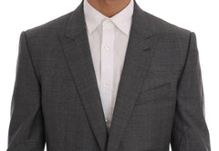 Dolce & Gabbana Gray Wool MARTINI Slim Blazer -   -  Dolce & Gabbana.