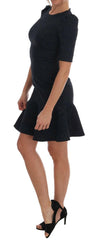 Dolce & Gabbana Black Blue Flare Mini Dress -   -  Dolce & Gabbana.