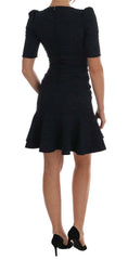 Dolce & Gabbana Black Blue Flare Mini Dress -   -  Dolce & Gabbana.