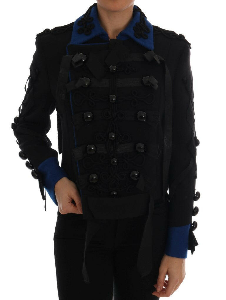 Dolce & Gabbana Black Wool Trench Jacket -   -  Dolce & Gabbana.