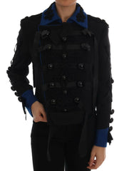 Dolce & Gabbana Black Wool Trench Jacket -   -  Dolce & Gabbana.