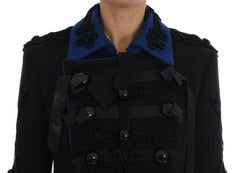 Dolce & Gabbana Black Wool Trench Jacket -   -  Dolce & Gabbana.