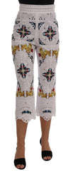 Dolce & Gabbana Mulicolor Majolica Cutout Capri Pants -   -  Dolce & Gabbana.