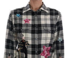 Dolce & Gabbana Black White Fairy Tale Crystal Shirt -   -  Dolce & Gabbana.