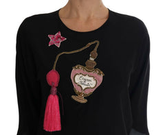 Dolce & Gabbana Black Silk Fairy Tale Top Crystal Blouse -   -  Dolce & Gabbana.