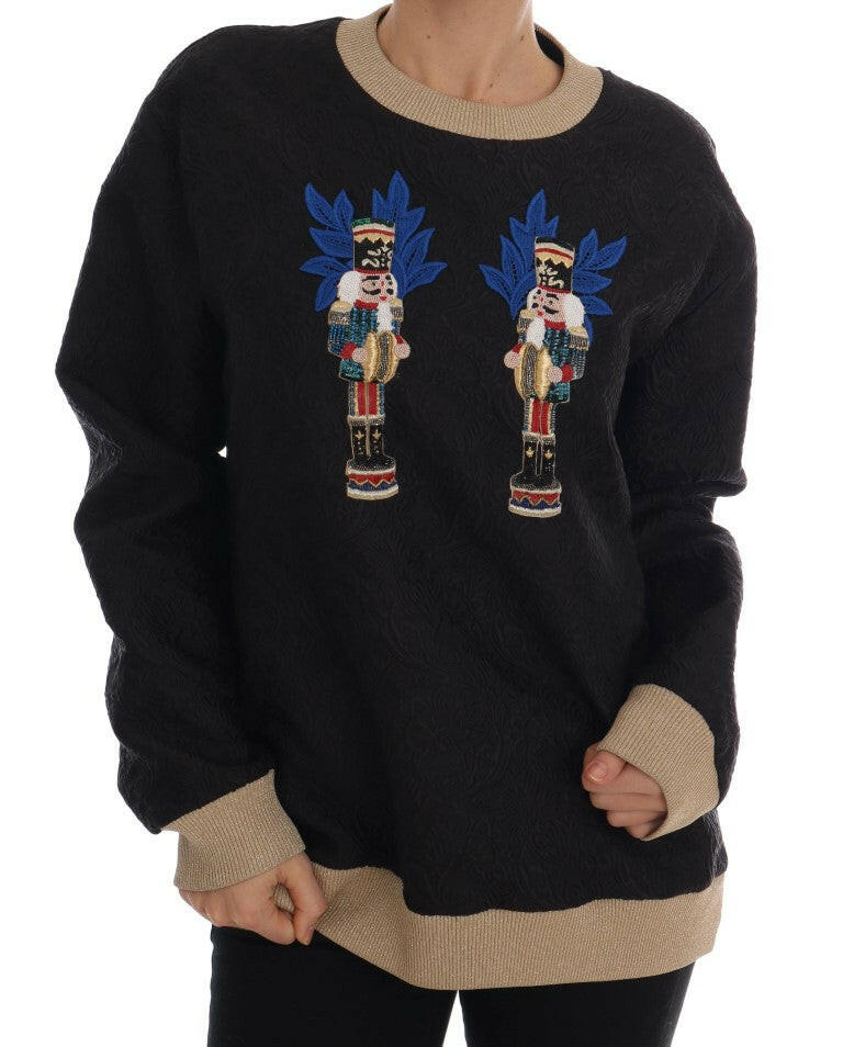 Dolce & Gabbana Black Fairy Tale Brocade Zipper Sweater -   -  Dolce & Gabbana.