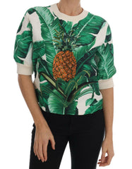 Dolce & Gabbana Pineapple Banana Sequins Crewneck Sweater -   -  Dolce & Gabbana.