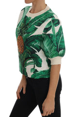 Dolce & Gabbana Pineapple Banana Sequins Crewneck Sweater -   -  Dolce & Gabbana.