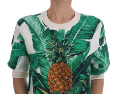 Dolce & Gabbana Pineapple Banana Sequins Crewneck Sweater -   -  Dolce & Gabbana.