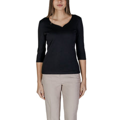 Street One Black Cotton T-Shirt -   -  Street One.