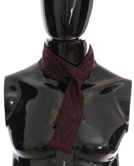 Dolce & Gabbana Bordeaux Silk Crown Chili Scarf - - Dolce & Gabbana.