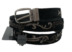 Dolce & Gabbana Black Cotton Royal Bee Embroidery Belt -   -  Dolce & Gabbana.