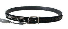 Dolce & Gabbana Black Cotton Royal Bee Embroidery Belt -   -  Dolce & Gabbana.