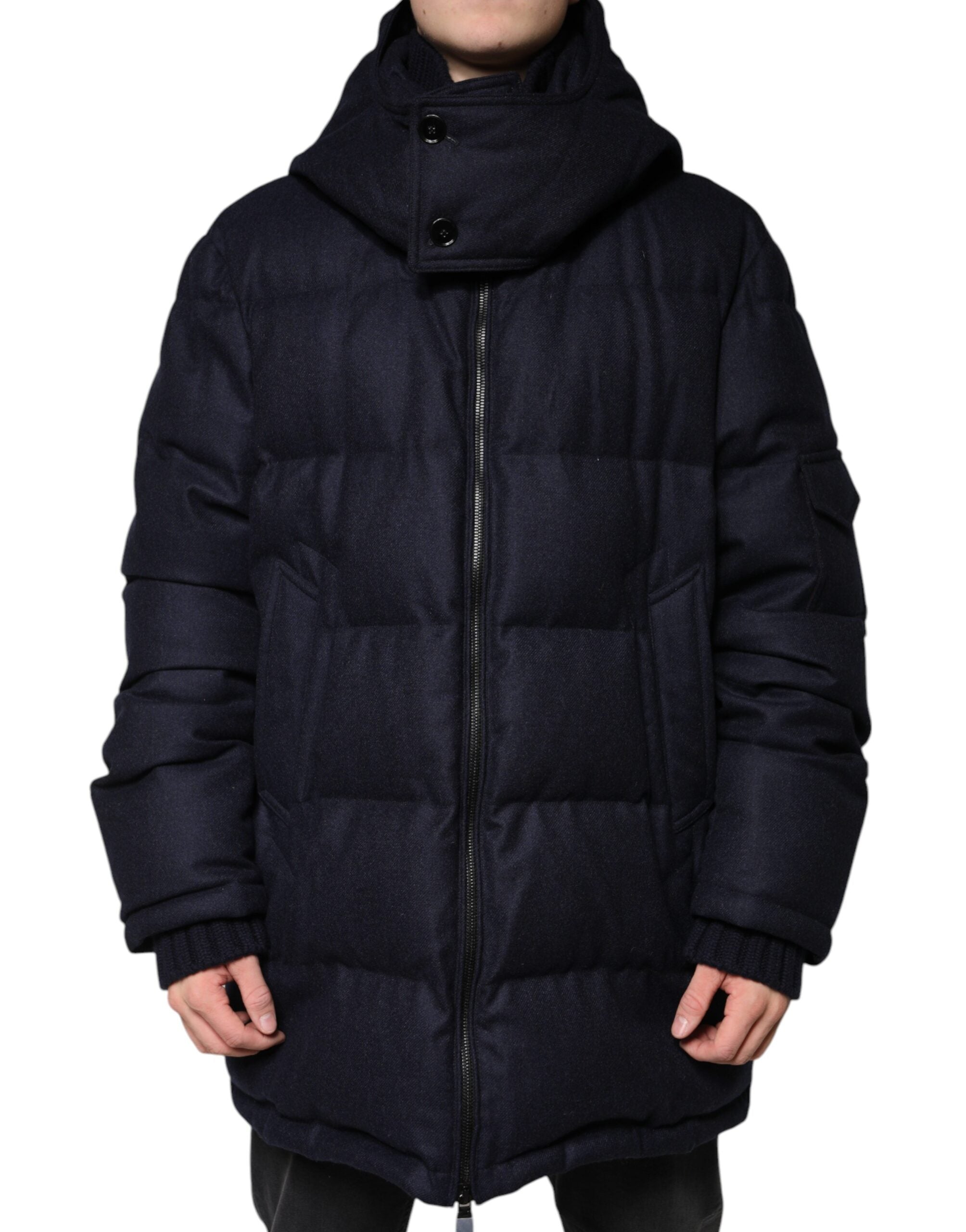 Dolce & Gabbana Black Nylon Hooded Puffer Men Coat Jacket -   -  Dolce & Gabbana.